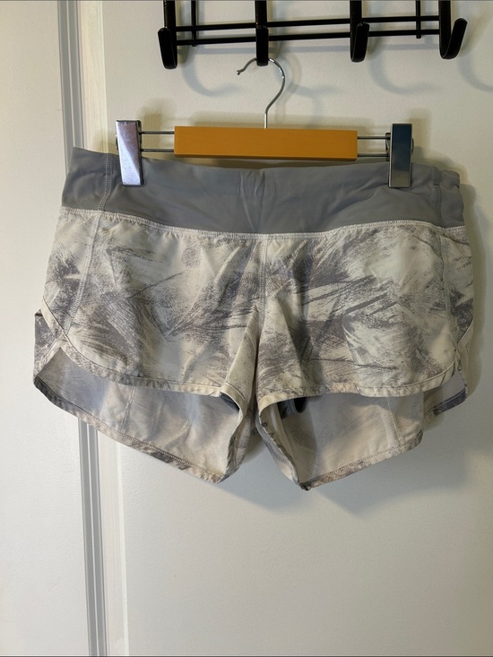lululemon athletica Pants - 146. Lululemon athletica Gray Marble-Print Athletic Shorts